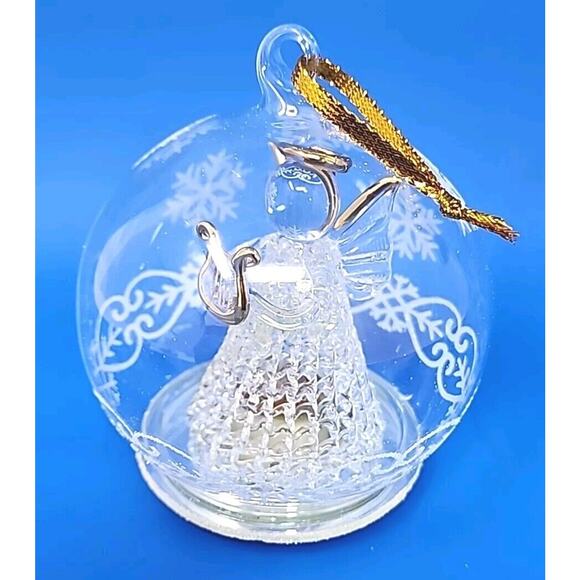 Sorelle Angel Spun Glass Globe Ornament LED Light in Set of 3 Ornaments X-E - Picture 2 of 16